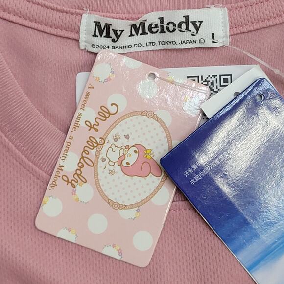 My-Melody Sanrio Cartoon Shirt Womens Large 20x25 Pink Bunny - Picture 6 of 13